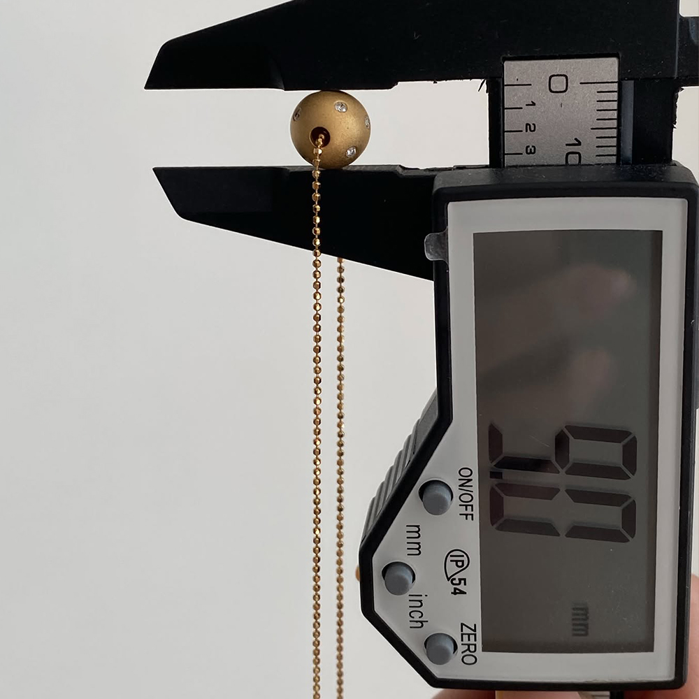 Round Cut White Sapphire Spherical Pendant Necklace