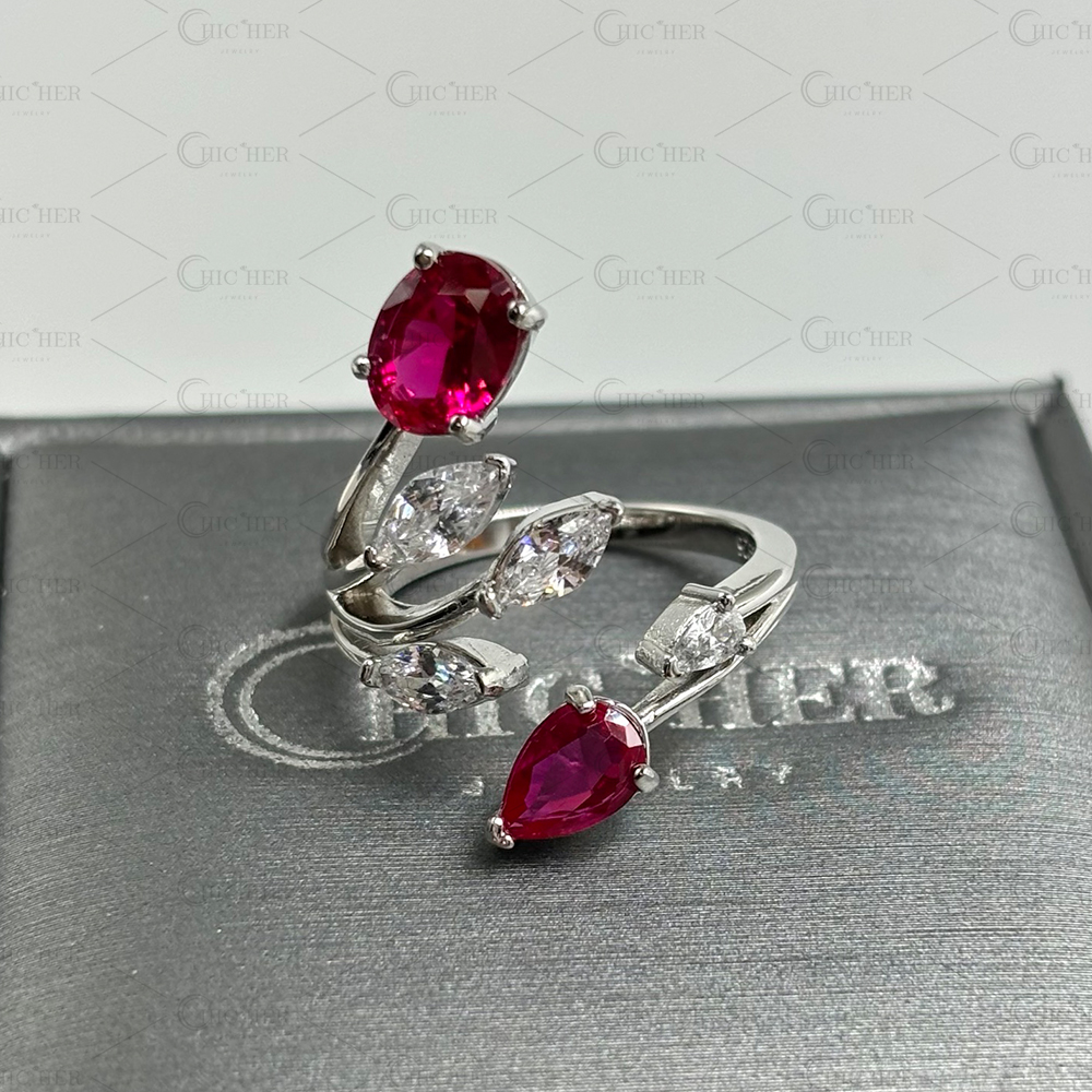 4.75ct Fashion leaf Design Ruby Ring