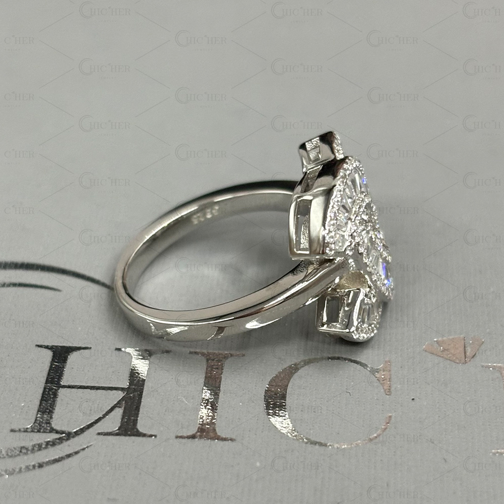 Double C Design 4.75ct White Sapphire Wedding Ring