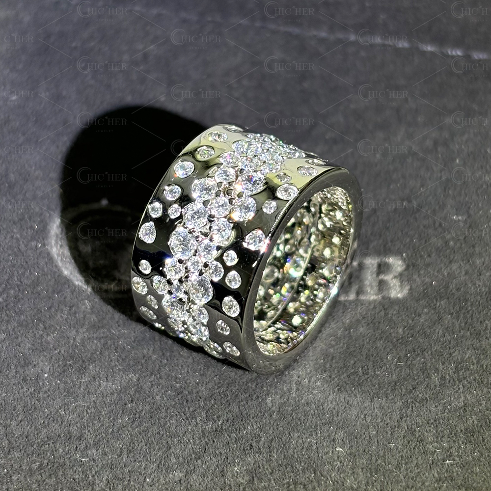 1.84ct Round Cut Scattered Diamond Wedding Band