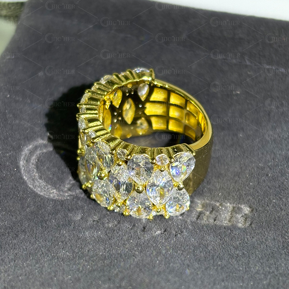 Hip Hop 4.55ct White Sapphire Men's Band