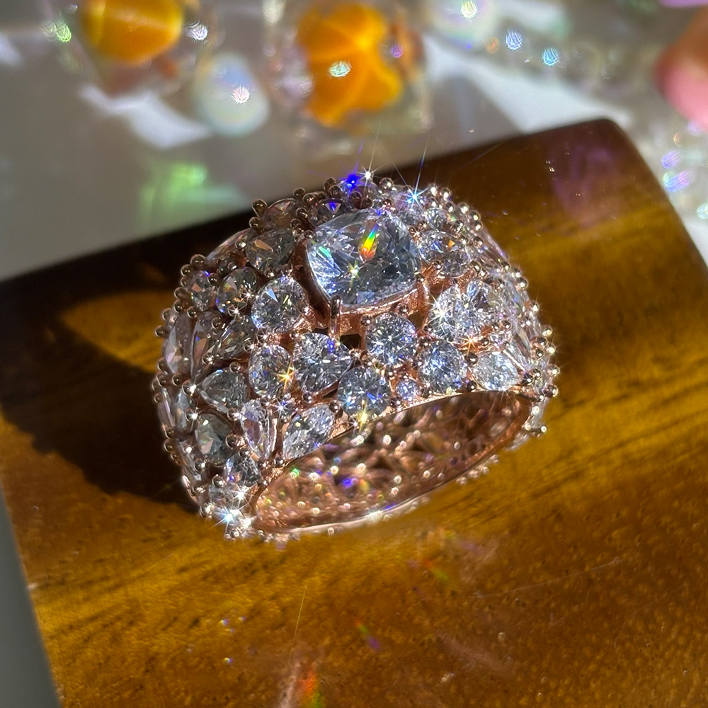 2ct Radiant Cut White Sapphire Men's Ring