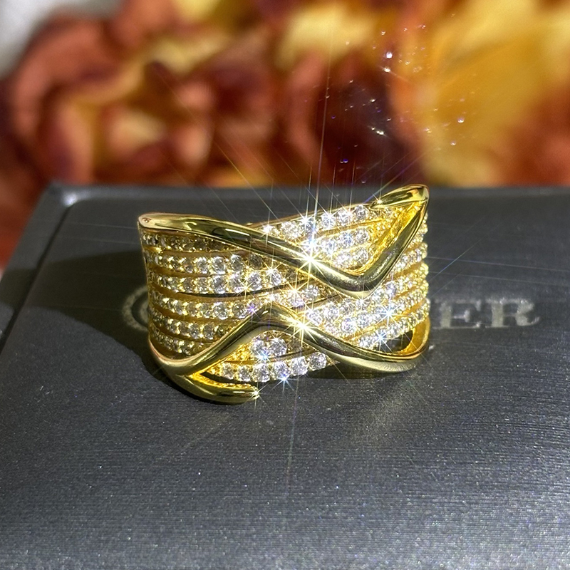 Multi-Row Design Wedding Eternity Ring