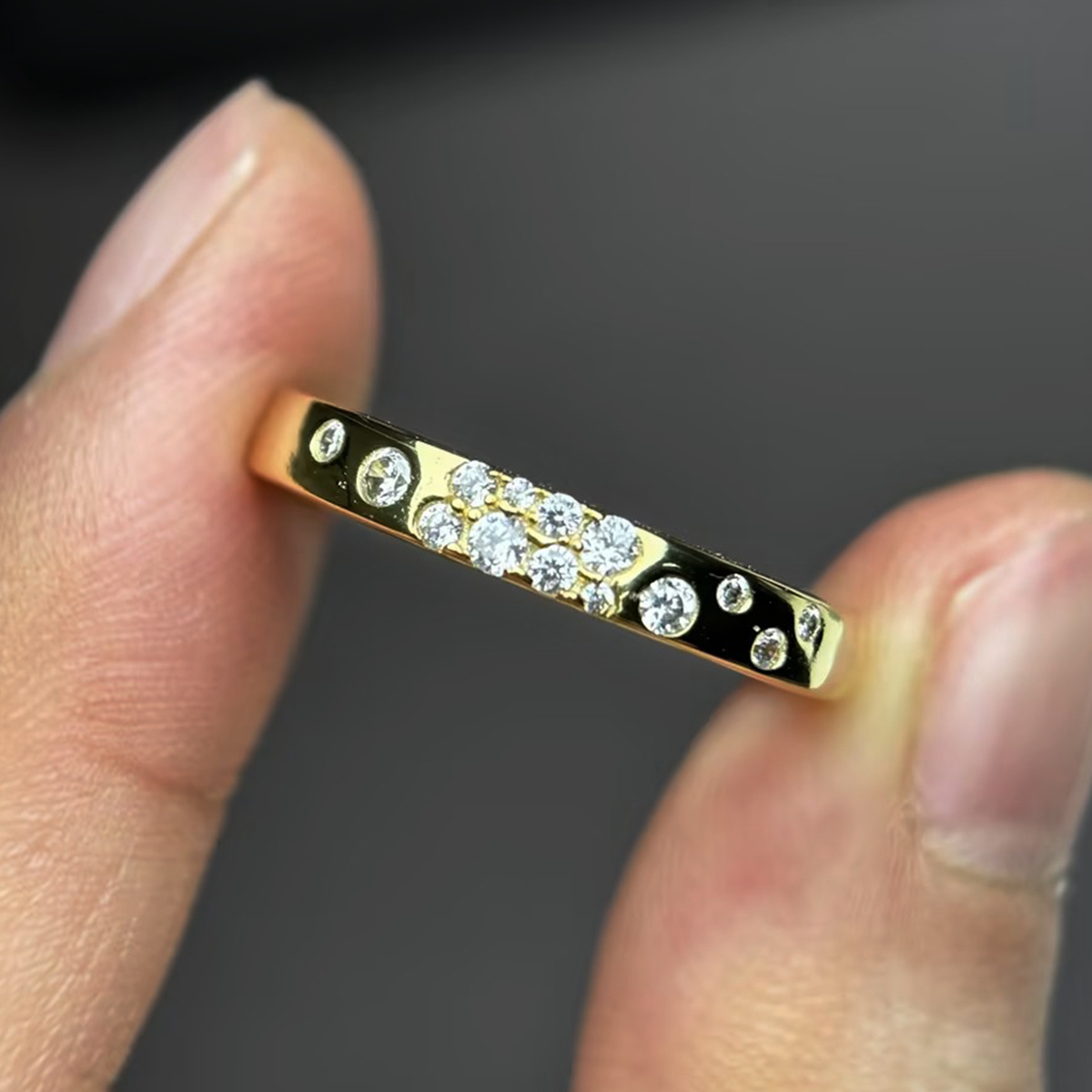 0.3ct Scattered White Sapphire Eternity Ring