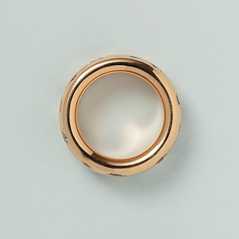 1.75ct Round Cut Rainbow Sapphire Eternity Ring