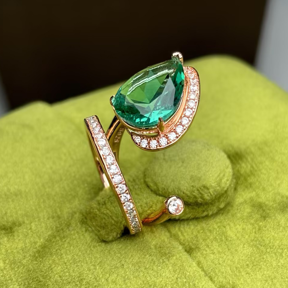 3ct Pear Cut Paraiba Tourmaline Ring