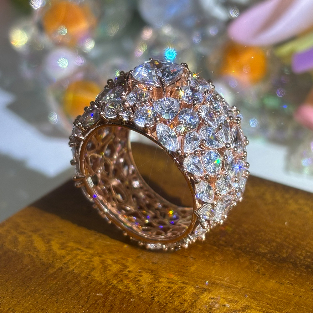 2ct Radiant Cut White Sapphire Men's Ring