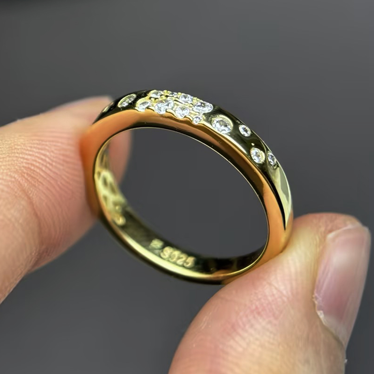 0.3ct Scattered White Sapphire Eternity Ring