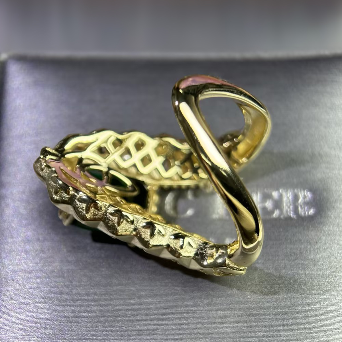 Emerald Cut Emerald Sapphire VANKI Ring