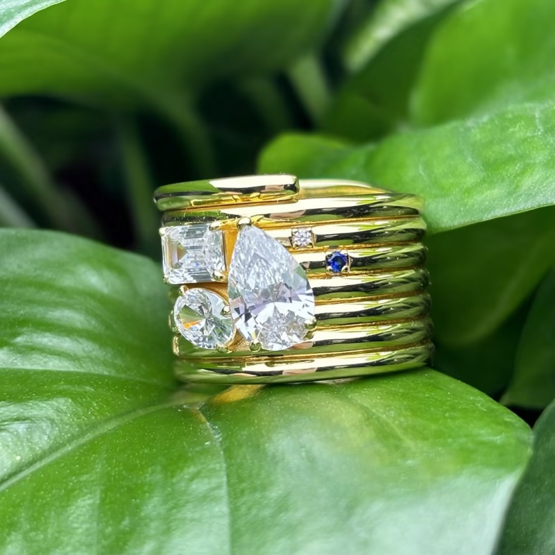 Original Design - White Sapphire Spiral Wedding Band