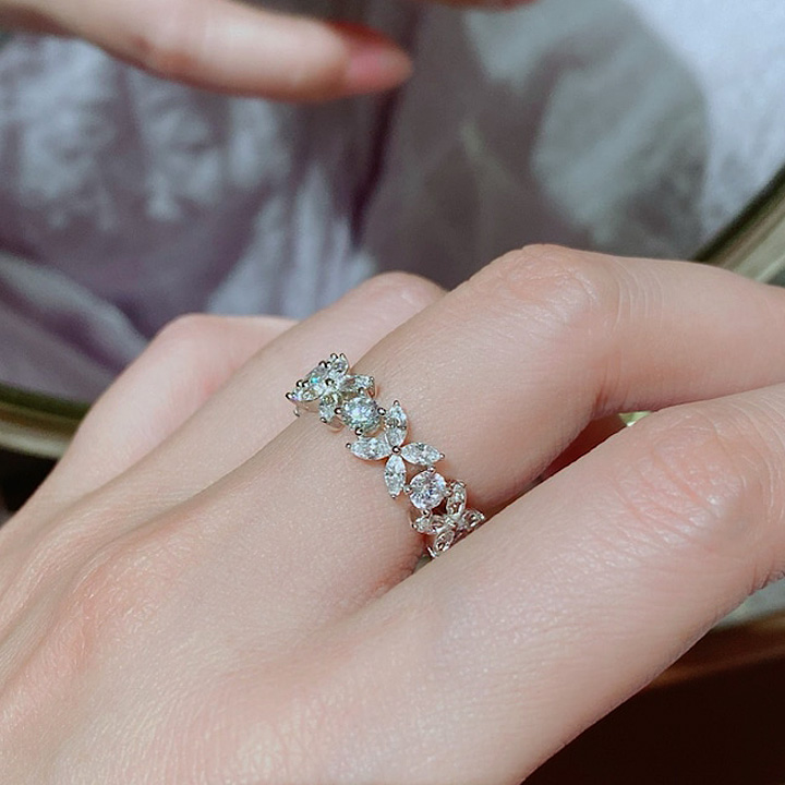 4.25ct Flower Design Marquise Cut Eternity Ring