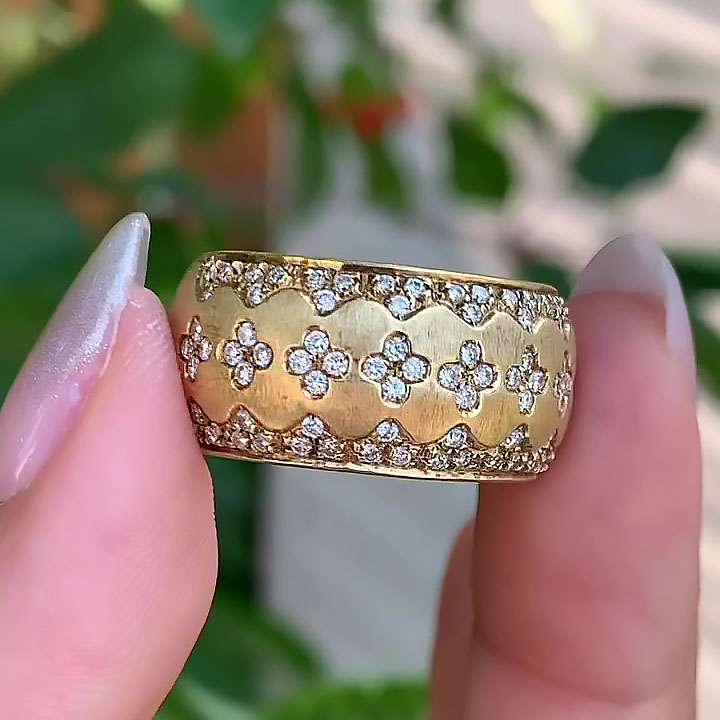 4.85ct Round Cut White Sapphire Eternity Ring