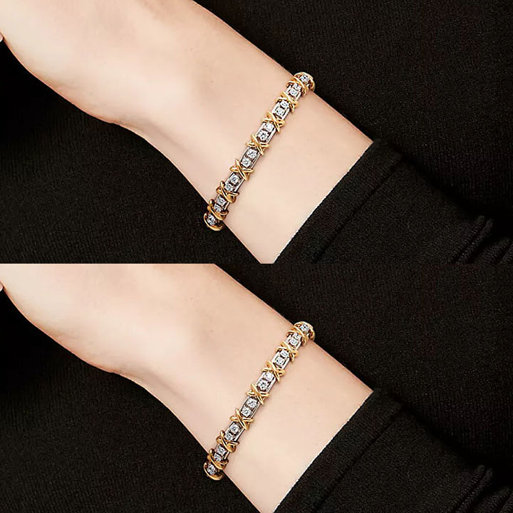 Fashion Round Cut White Sapphire Bracelet
