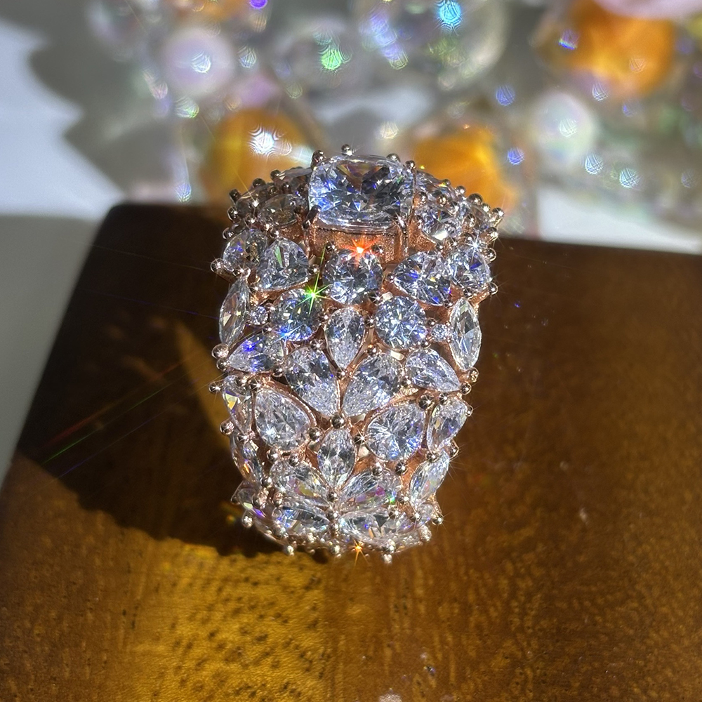 2ct Radiant Cut White Sapphire Men's Ring