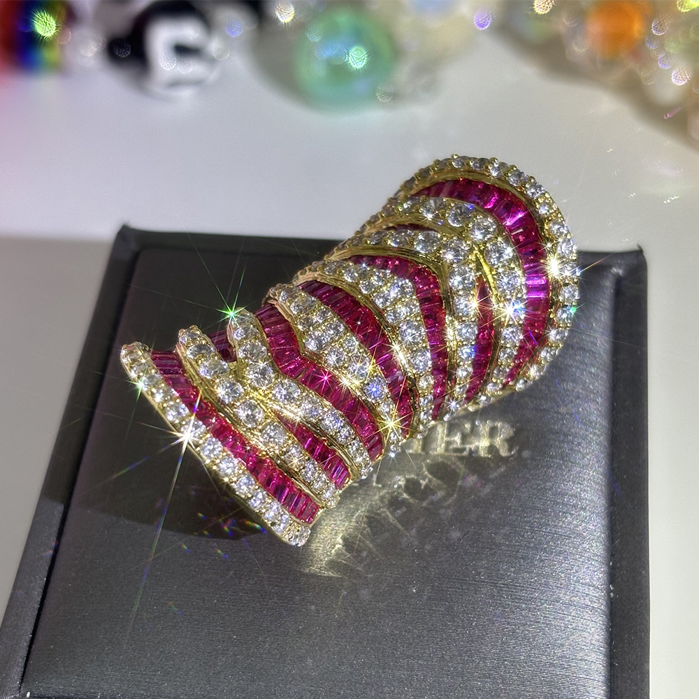 Magnificent 9.77ct Multi-cut Ruby Sapphire Cocktail Ring