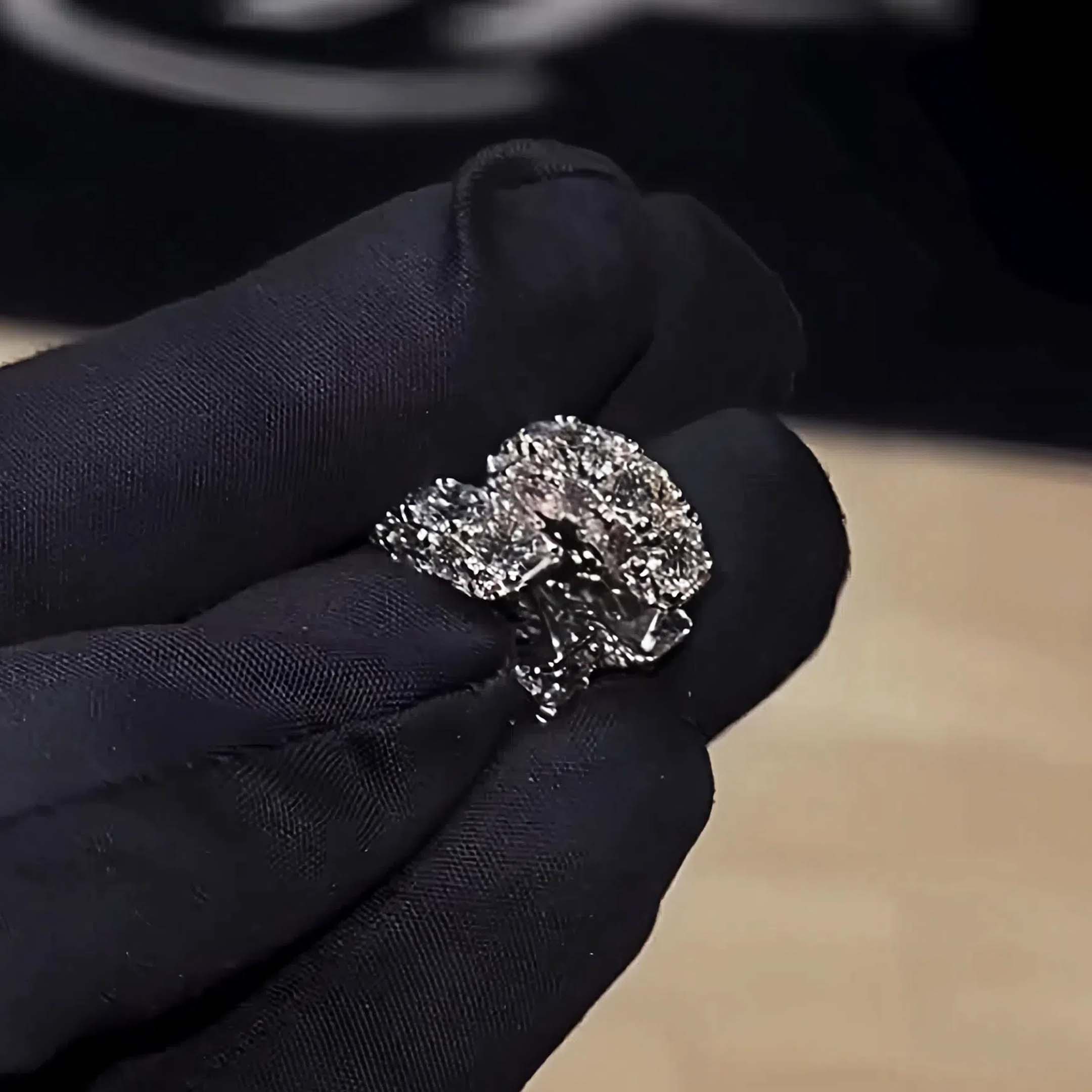 Fashion Round Cut White Sapphire Hoop Earrings