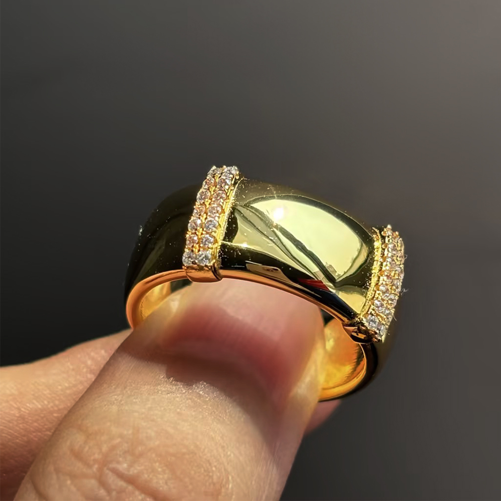 The Aura Case - White Sapphire Statement Band Ring