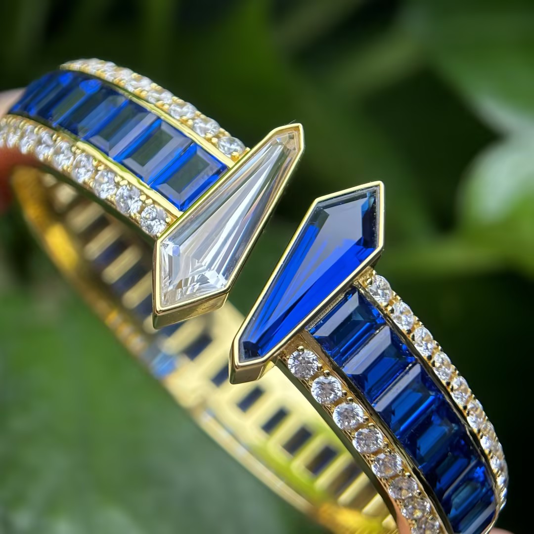 Original Design - Tol et Moi Blue & White Sapphire Bracelet
