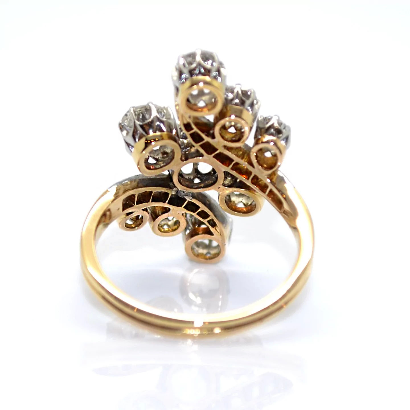 9.25ct Art Deco Design White Sapphire Cocktail Ring