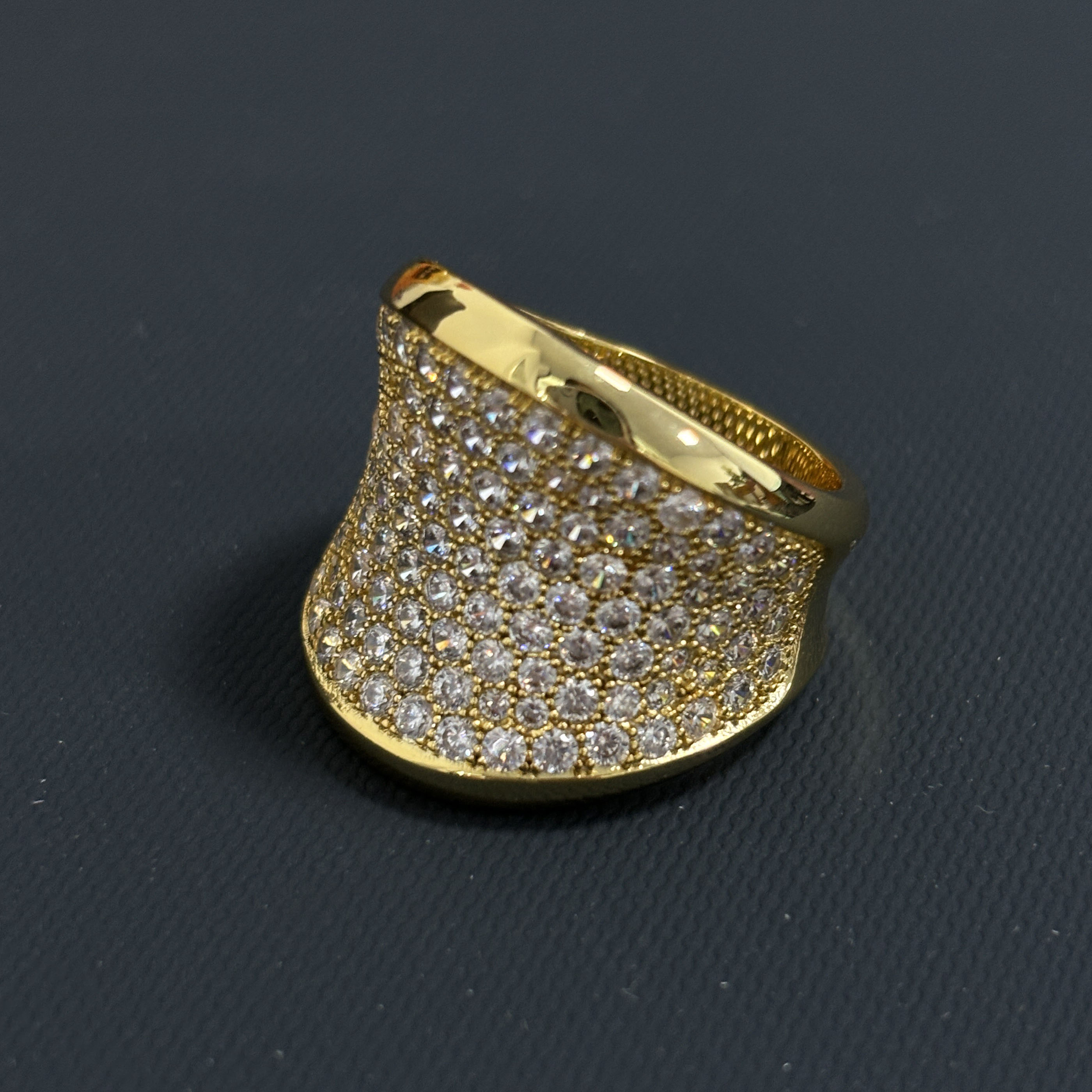 9.25ct Round Cut White Sapphire Cocktail Ring