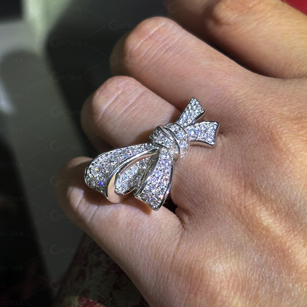 Bow Double Knot 2.2ct Ruby&Diamond Cocktail Ring