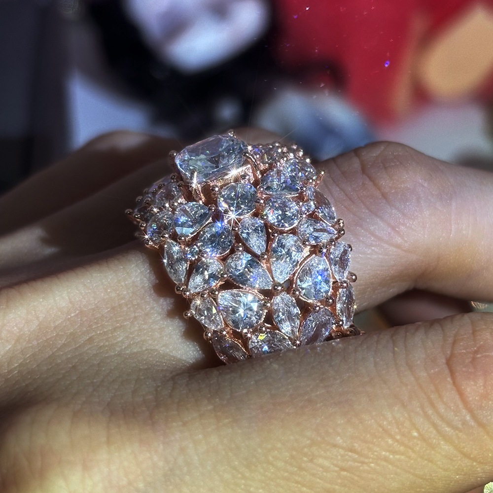 2ct Radiant Cut White Sapphire Men's Ring