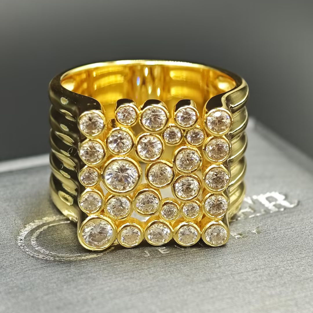 2.25ct Round Cut White Sapphire Men's Band