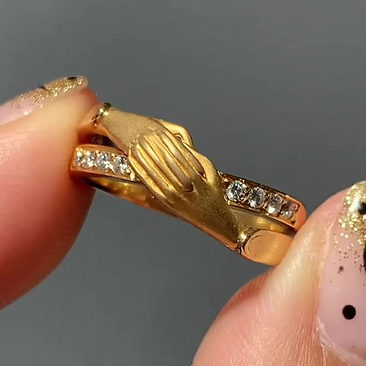 1.02ct Love Hand Design WEdding Band /1pcs