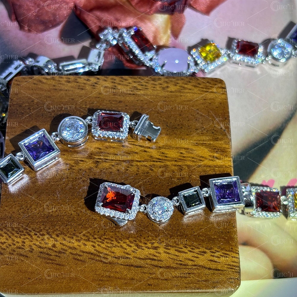 Mulit-Cut Opal&Rainbow Sapphire Men Necklace