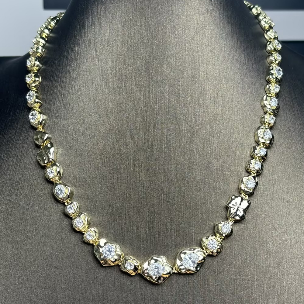 White Sapphire Multi-Cut Necklace
