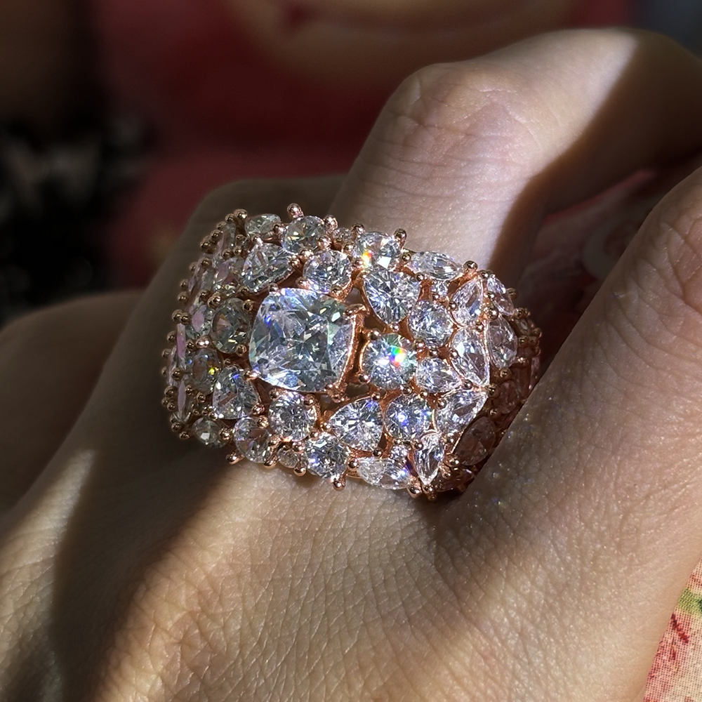 2ct Radiant Cut White Sapphire Men's Ring