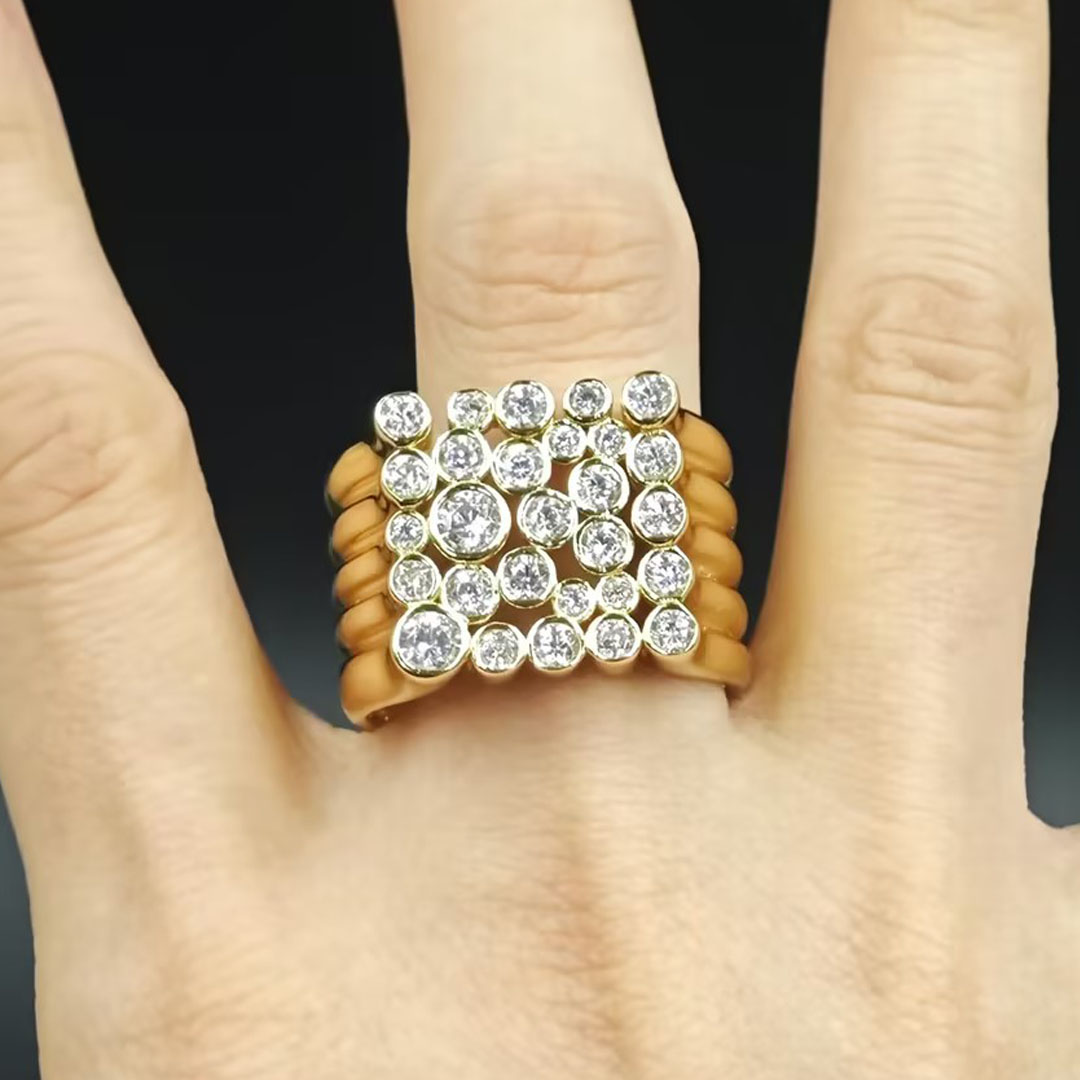 2.25ct Round Cut White Sapphire Men's Band