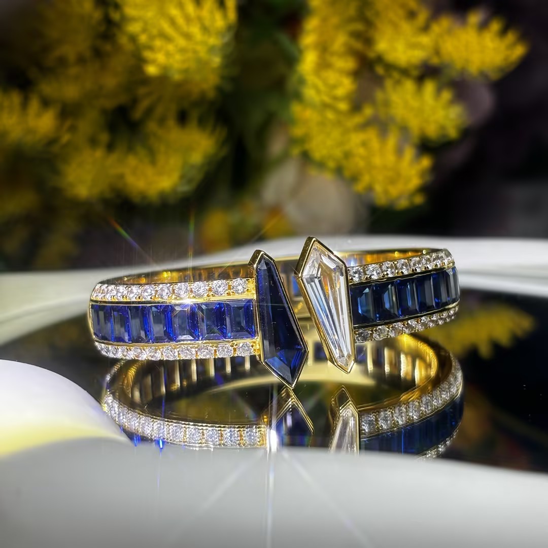 Original Design - Tol et Moi Blue & White Sapphire Bracelet