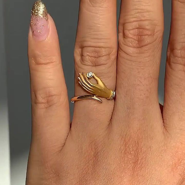 Fashion Art Design Love Hands Ring/1pcs