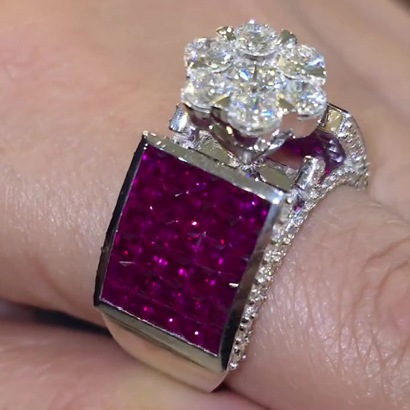 0.75ct Round Cut White Sapphire Engagement Ring