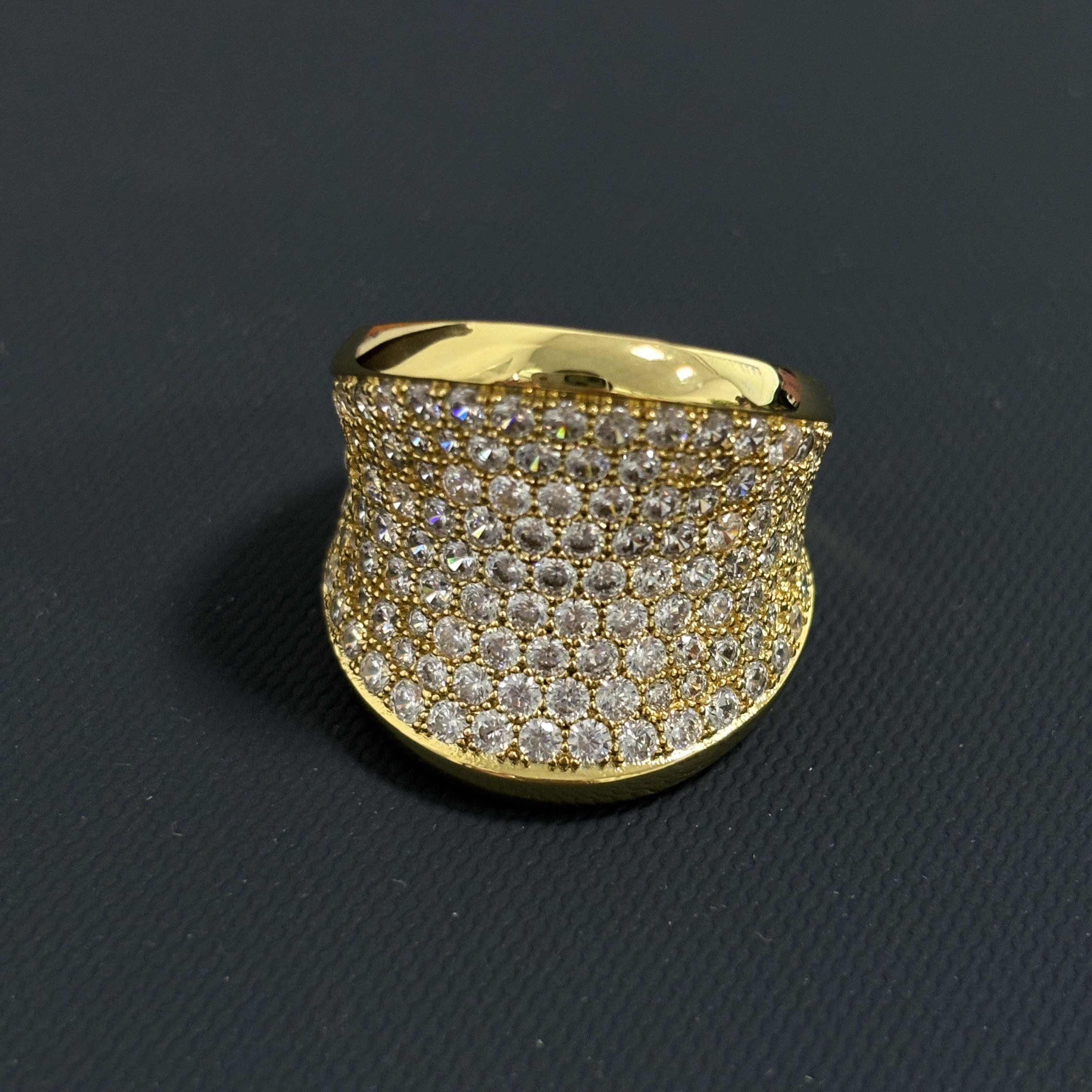 9.25ct Round Cut White Sapphire Cocktail Ring