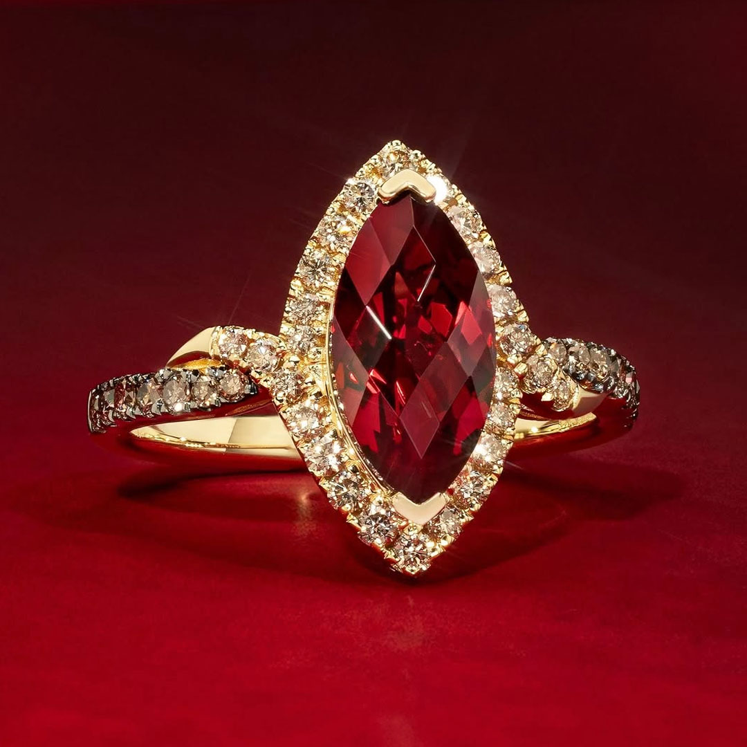 Marquise Cut Ruby Sapphire Jewelry Set 3/pcs