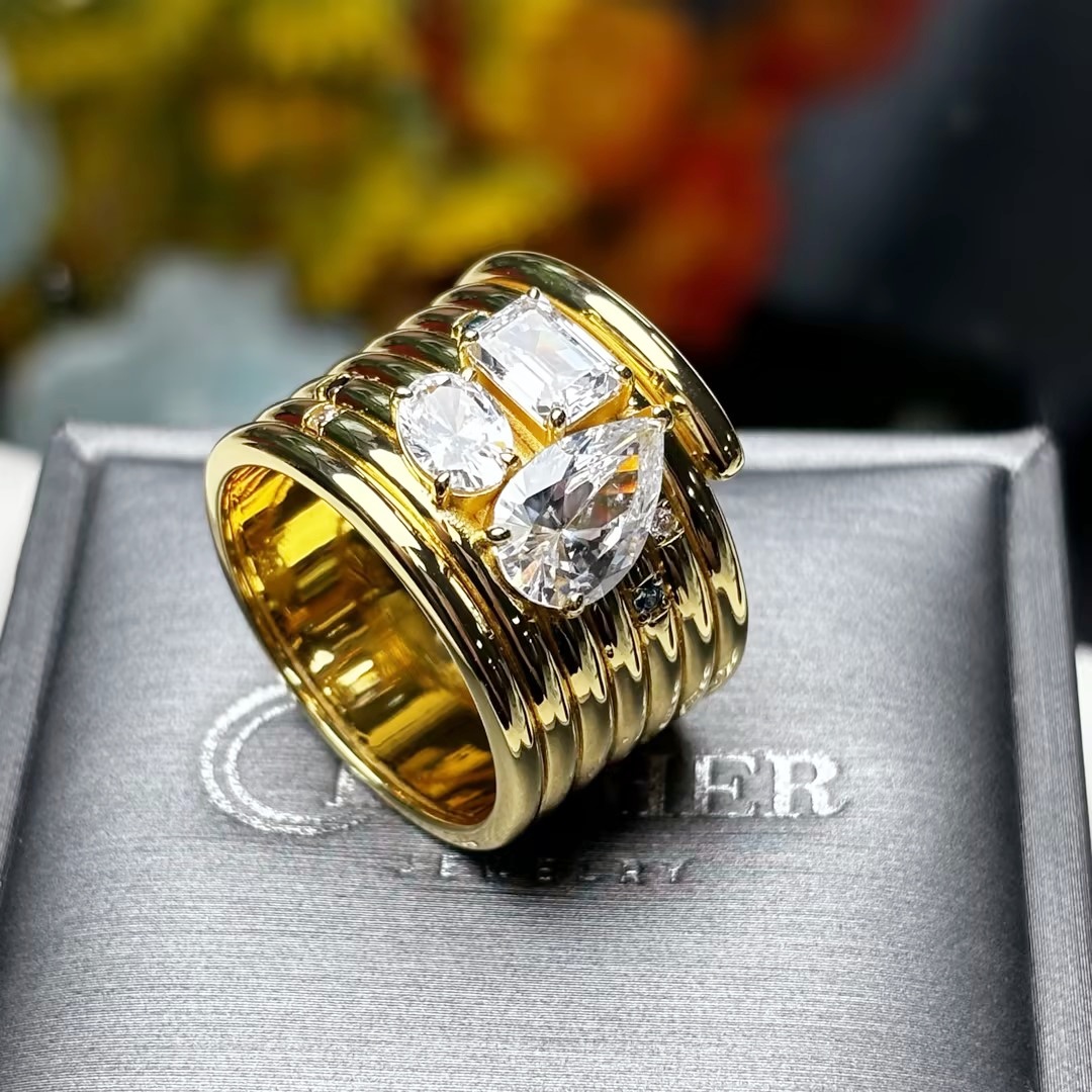 Original Design - White Sapphire Spiral Wedding Band