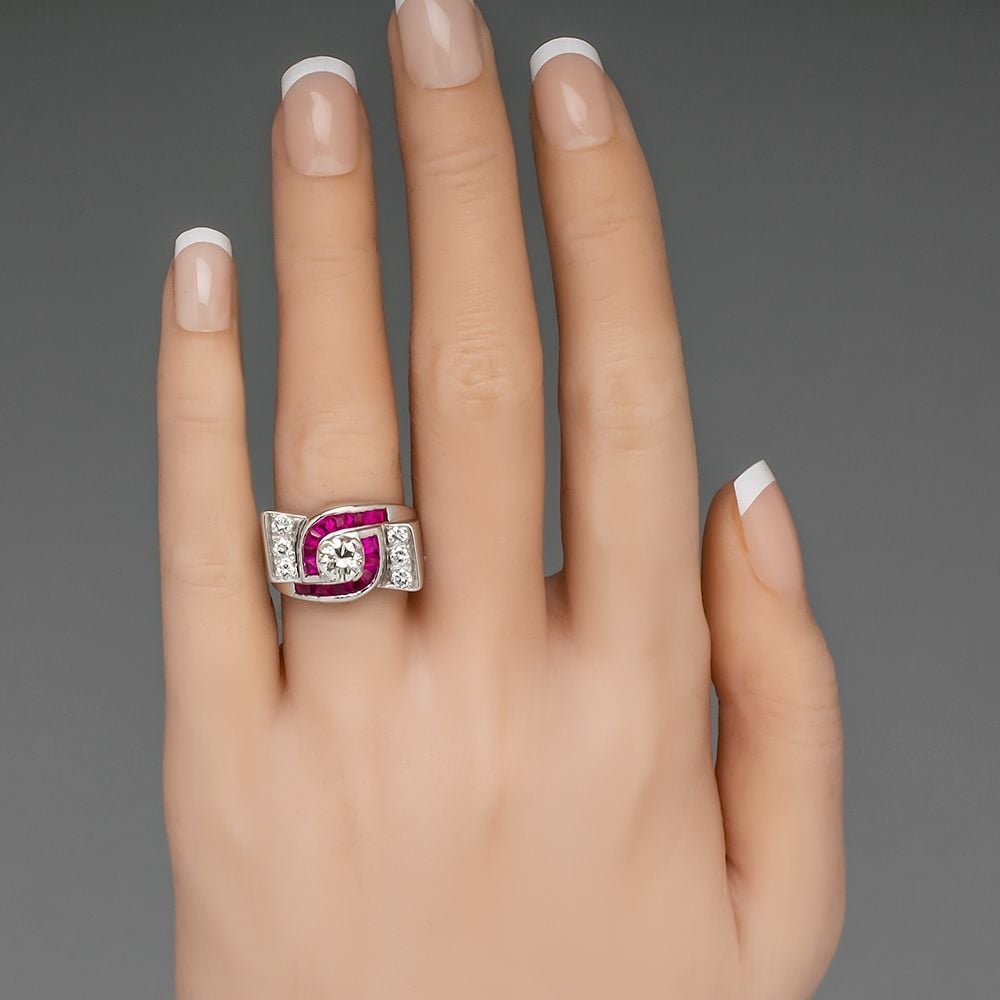 Spiral Design 0.5ct Round Cut White Sapphire Engagement Ring