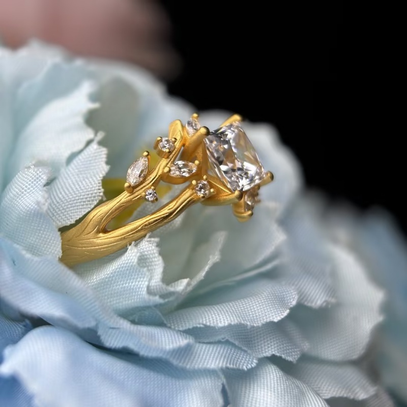 Original Design - 2ct Princess Cut White Sapphire Engagement Ring