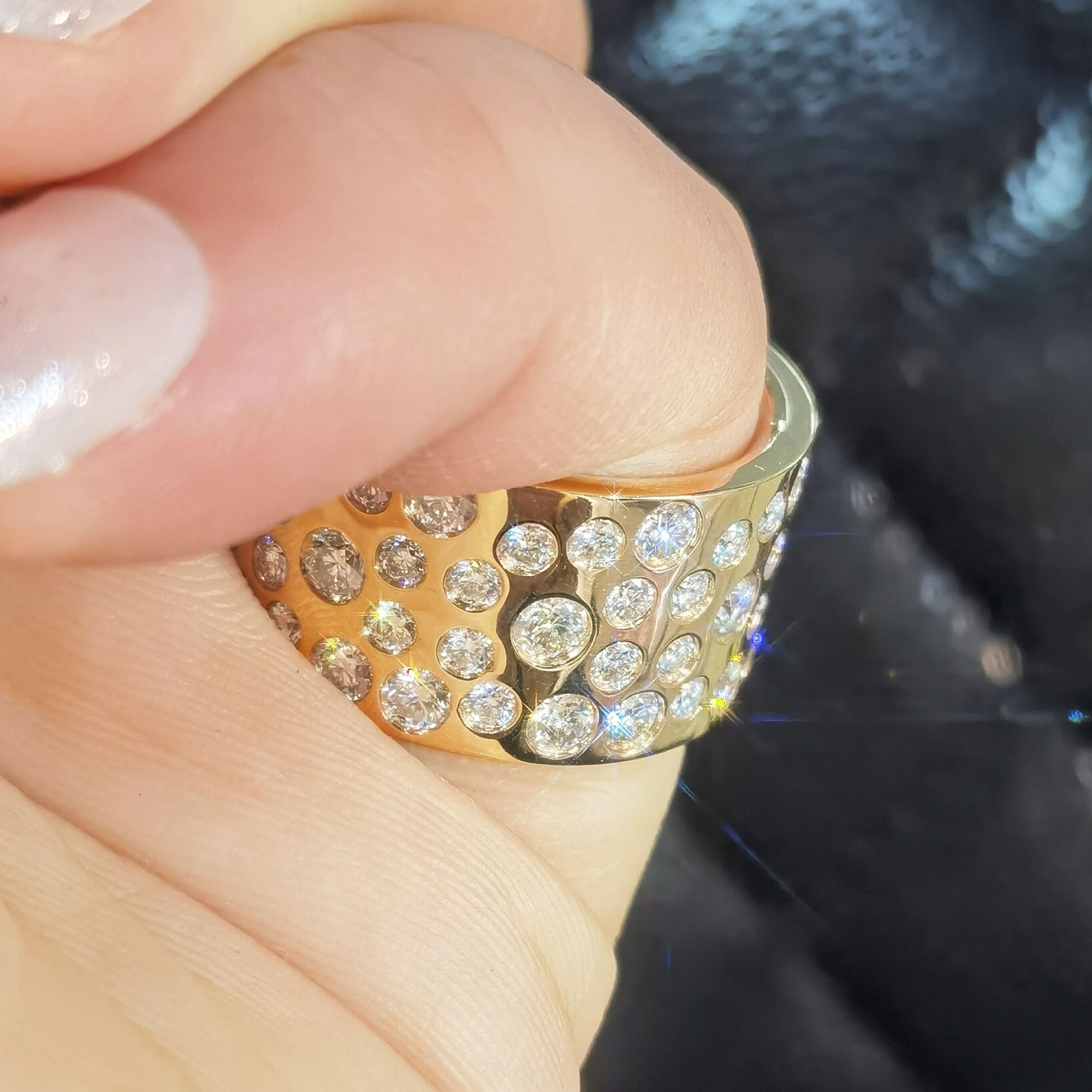 6.75ct Heart&Round Cut White Sapphire Eternity Band