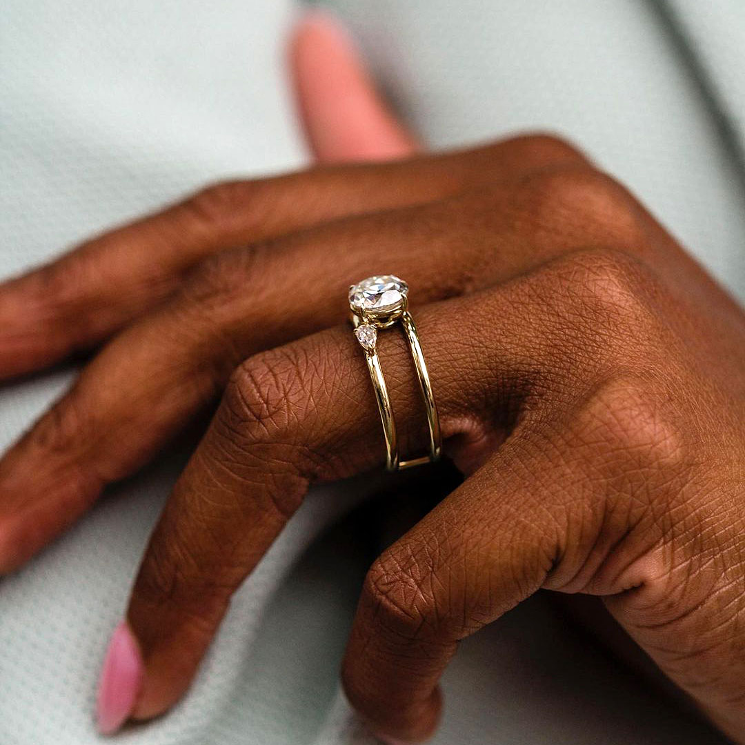 2ct Vintage Old European Cut White Sapphire Ring