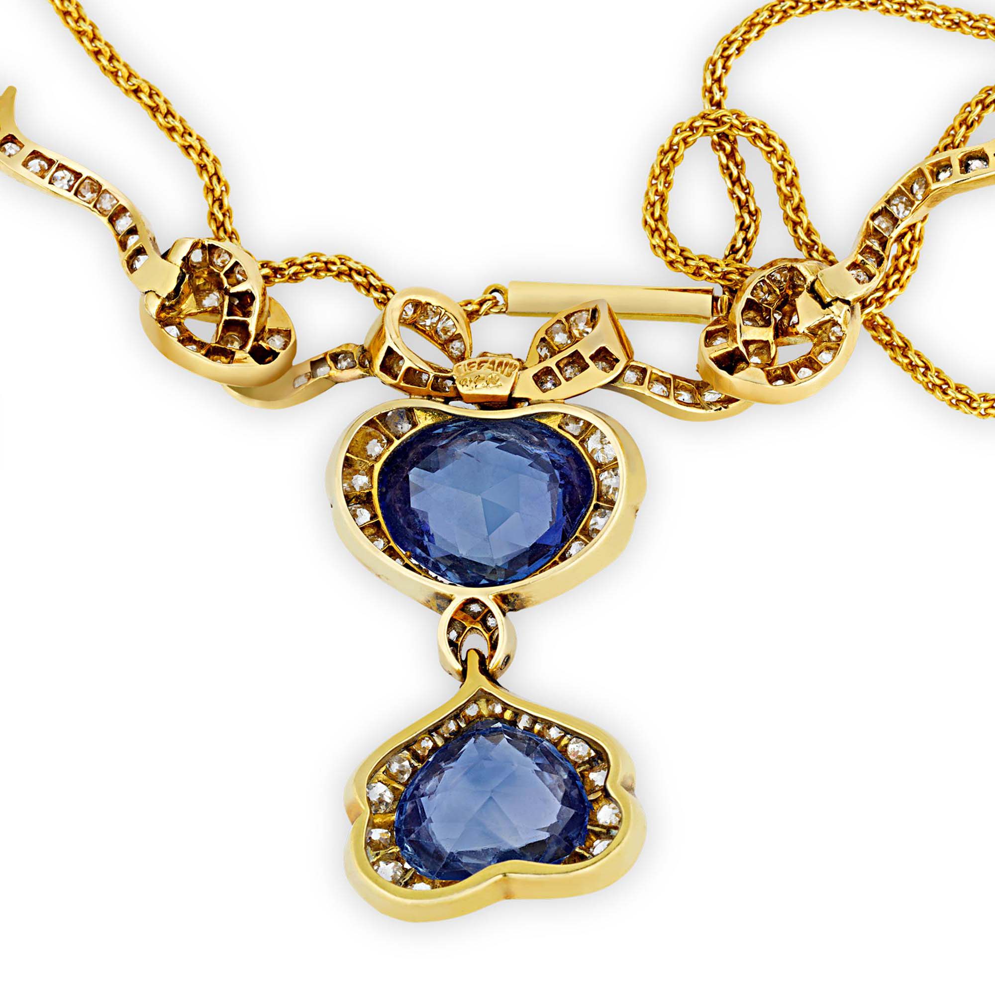 Stunning Irregular Cut Sapphire Necklace