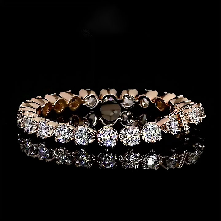 Round Cut White Sapphire Tennis Bracelet