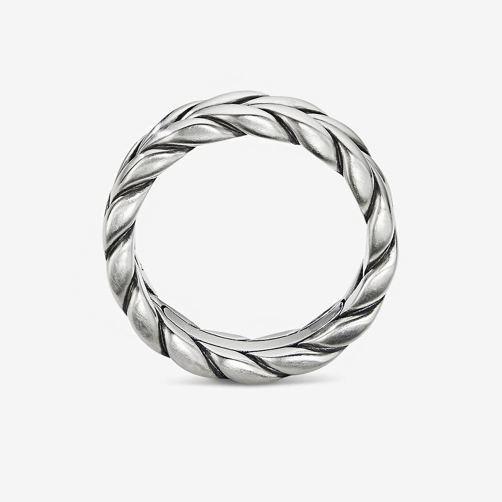 Chevron Sterling Silver Men's Band
