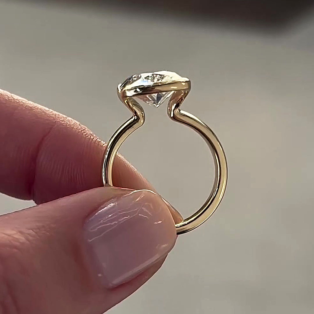 5ct Cushion Cut White Sapphire Engagement Ring