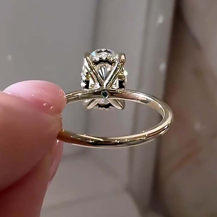 2ct Oval Cut White Sapphire Wedding Set