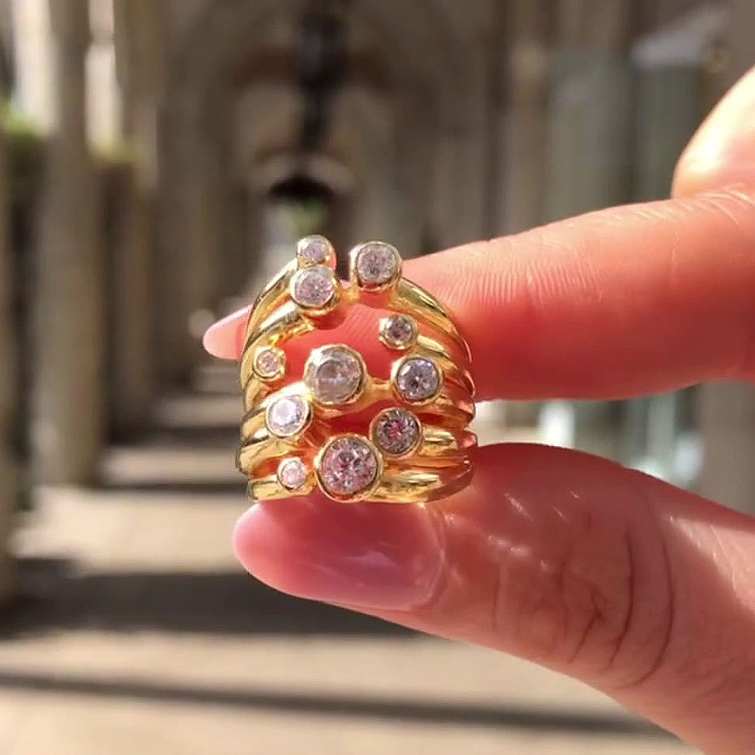 2.25ct Round Cut Bezel Setting Diamond Cocktail Ring