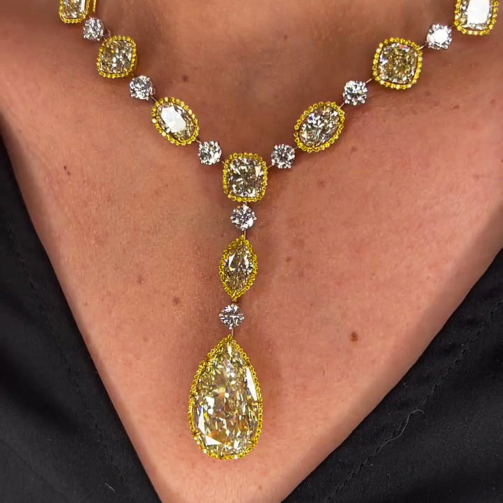 Multi-Cut Yellow Sapphire Pendant Necklace