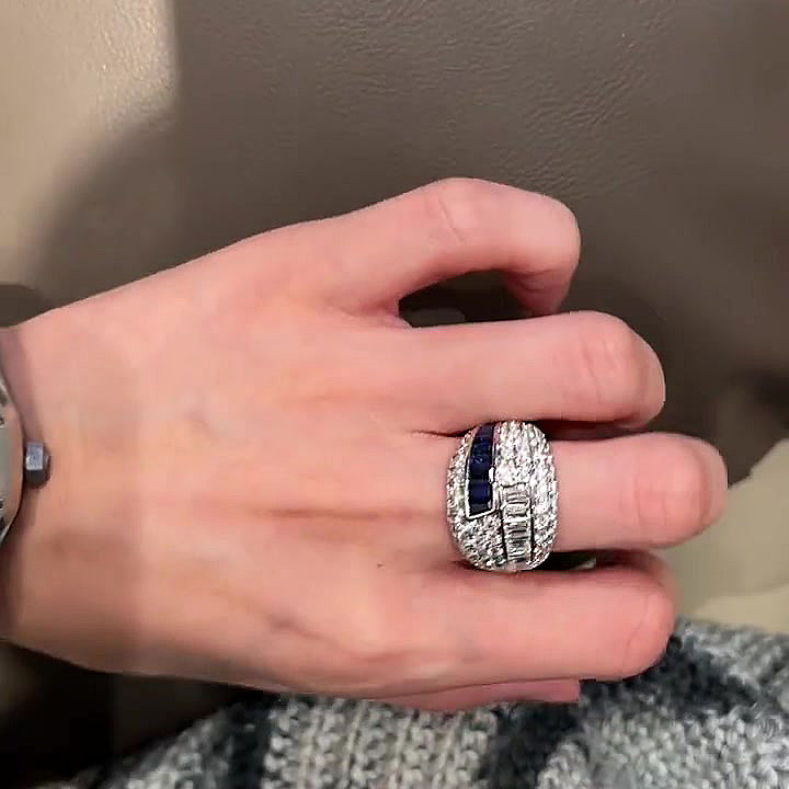 7.85ct Round Cut White Sapphire Eternity Ring